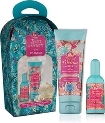 TESORI D`ORIENTE Zestaw prezentowy Ayurveda (woda toaletowa 100 ml + żel pod prysznic 75 ml + myjka do kąpieli)