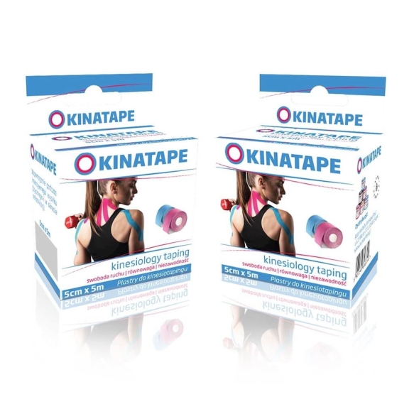 KINATAPE Kinesio Taping (5m x 5cm), Kolor Różowy