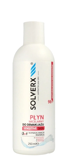 SOLVERX Sensitive Skin Płyn micelarny do demakijażu 3w1 400 ml