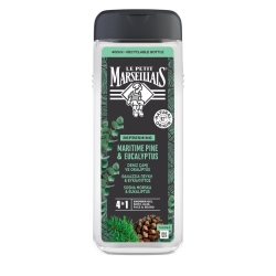 LE PETIT MARSELLAIS Żel pod prysznic 4w1 dla mężczyzn - Sosna Morska i Eukaliptus 400 ml