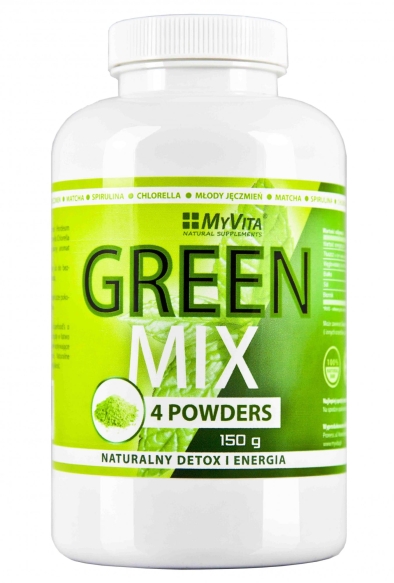 GREEN MIX 4 в1 Смесь четырёх зелёных суперфудов в порошке, Майвита 150 g
