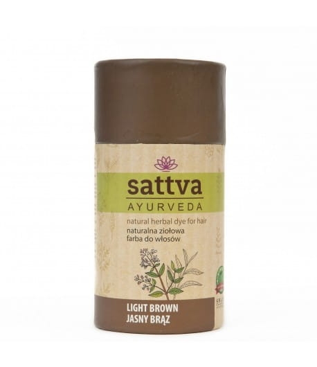 Henna Jasny Brąz, Naturalna Ziołowa Farba do Włosów, Sattva