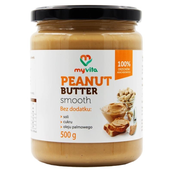 Peanut Butter, 100% Natural, Myvita, 500g