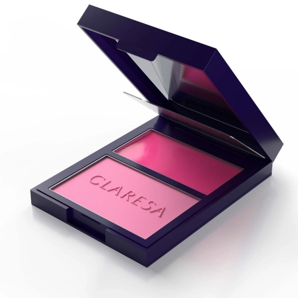 CLARESA Palette Creamy & Pressed Blush Kremowo-pudrowa paleta do konturowania Róż 01 Awesome Blossom 8,5 g