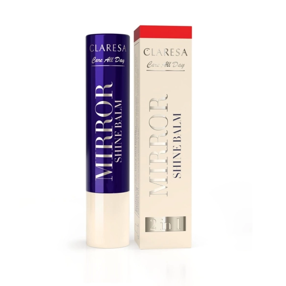 CLARESA Care All Day Mirror Shine Balm Błyszczyk w sztyfcie 2w1 Queen of Hearts 3 g