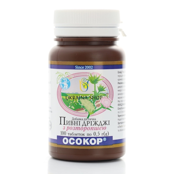 Drożdże Piwne z Ostropestem, Osokor, 100 tabletek