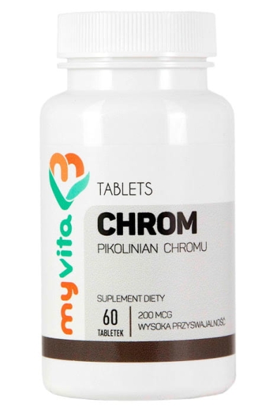 Chrom 200 mcg, Tabletki, Myvita 60 tabletek