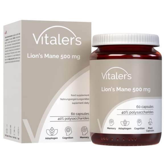Lion's Mane (Soplówka jeżowata) 500 mg, Vitaler's, 60 kapsułek
