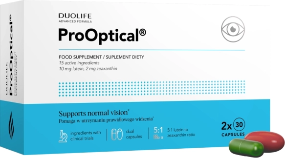 ProOptical Advanced Formula DuoLife, Wzrok, 60 kapsułek
