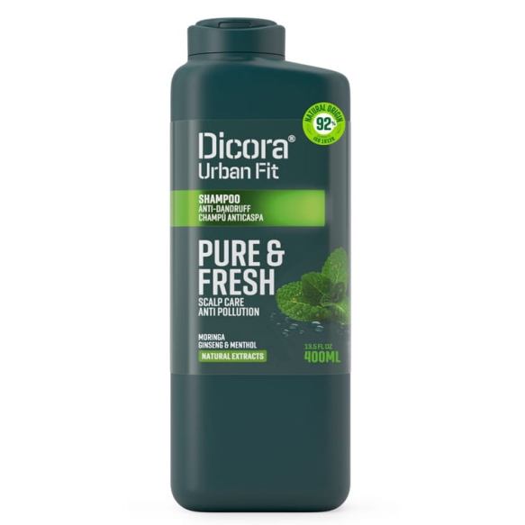 DICORA Urban Fit Pure&amp;Fresh Szampon przeciwłupieżowy do włosów 2w1 400 ml