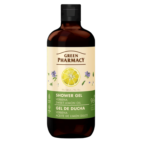 GREEN PHARMACY Żel pod prysznic - Werbena +Olejek ze słodkiej cytryny 500 ml