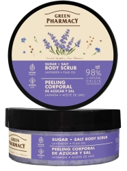 Peeling cukrowo-solny do ciała Lawenda + Olej lniany GREEN PHARMACY 200 ml