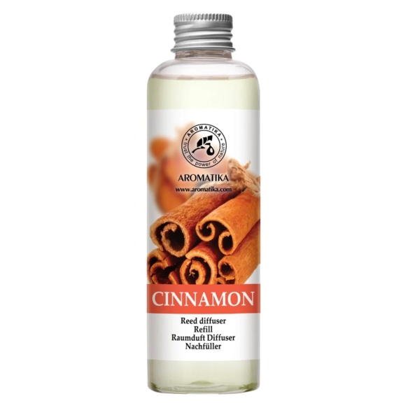 Uzupełnienie Dyfuzora Zapachu Cynamon, 100% Naturalne Olejki, Aromatika