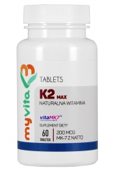 Witamina K2 MK-7 MAX 200mcg, Myvita