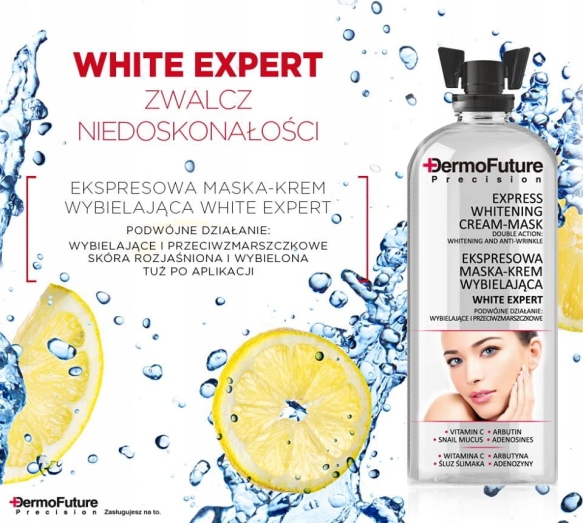 Ekspresowa Wybielająca Maska-krem, DermoFuture White Expert, 12 ml
