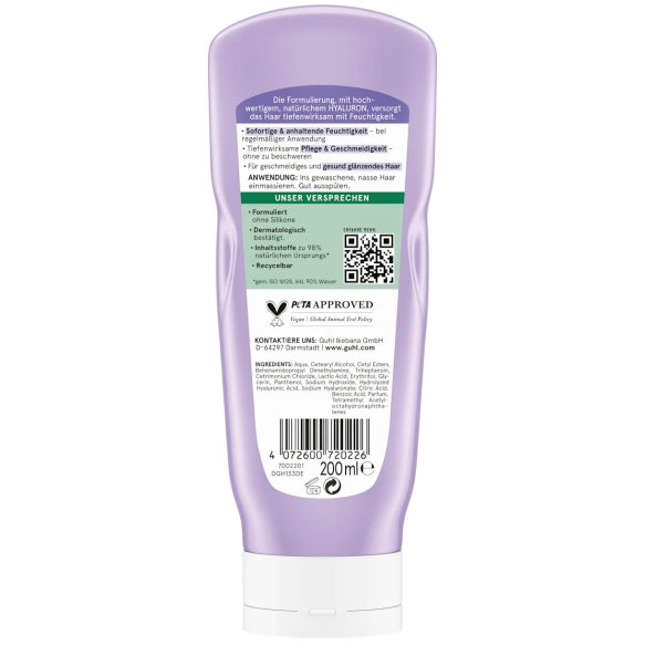 Odżywka do Włosów Nawilżająca GUHL Hyaluron+ Pflege, 200 ml