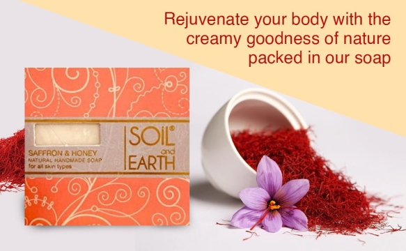 Szafran i Miód Naturalne Mydło, Soil &amp; Earth, 100g