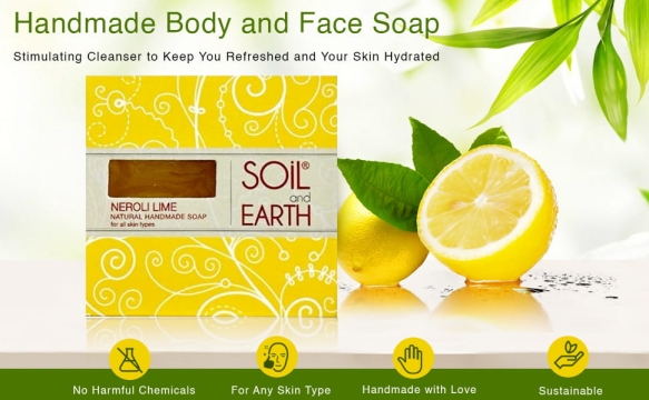 Neroli i Limonka Naturalne Mydło, Soil &amp; Earth, 125g