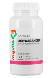 Ashwagandha 3% 250mg, Kapsułki, Myvita