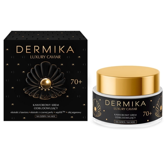 Dermika Luxury Caviar 70+ Kawiorowy Krem odbudowujący na dzień i noc 50ml