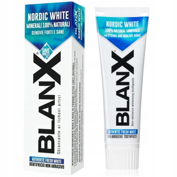 BLANX Nordic White Pasta do zębów wybielająca - 100% Naturalny Kompleks lodowcowy 75ml