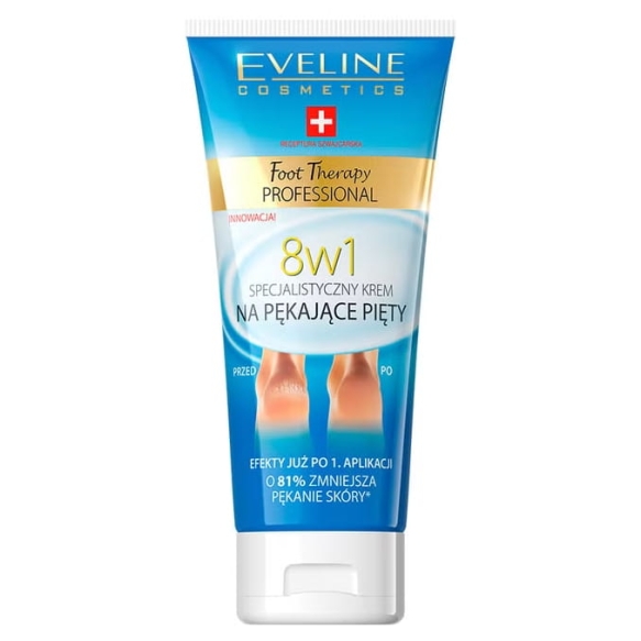 Specjalistyczny krem na pękające pięty 8w1 EVELINE Foot Therapy Professional, 100 ml