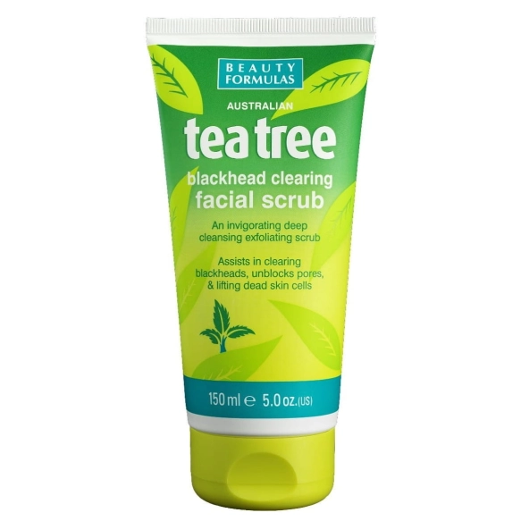 Peeling do Twarzy z Drzewem Herbacianym, Tea Tree, Beauty Formulas, 150ml