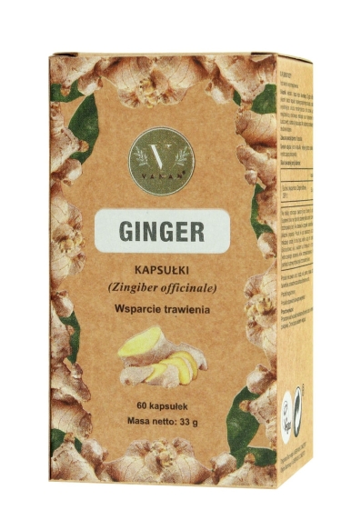 VANAN Ginger Suplement diety wspomagający odporność i trawienie Kapsułki 60 szt.
