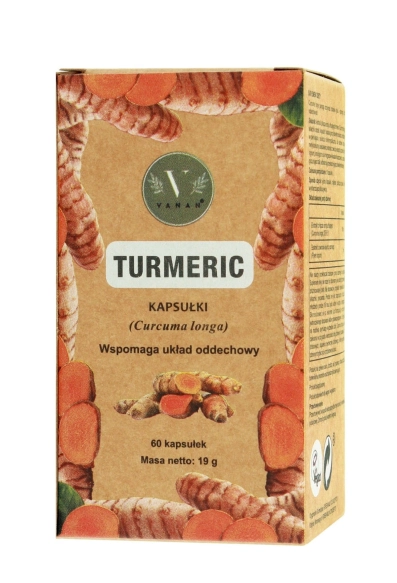 VANAN Turmeric Suplement diety wspomagający pracę serca, skórę i odporności Kapsułki 60 szt.