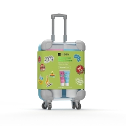 HISKIN Travel Set Zestaw podróżny w mini walizce (balsam do ciała 30ml + żel pod prysznic 30ml)