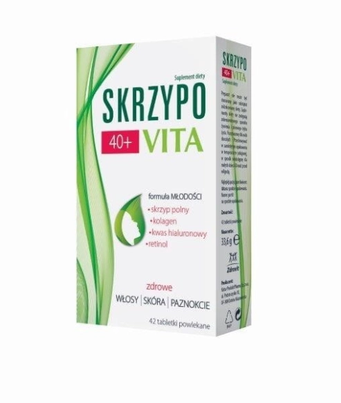 Skrzypovita 40+ Suplement diety wspomagający zdrowe włosy, skórę i paznokcie, 42 tabletki