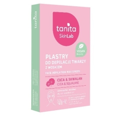 TANITA Skin Lab Plastry z woskiem do depilacji twarzy dla skóry suchej i wrażliwej - CICA & Skwalan