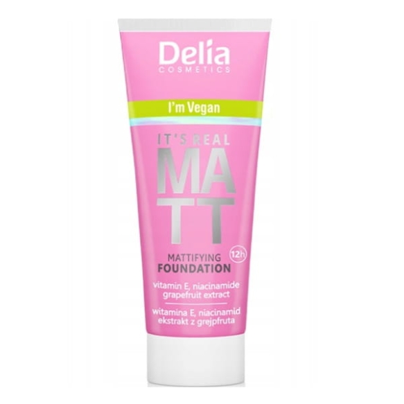 DELIA It`s Real Matt Podkład matujący odżywczo-nawilżający 101 Porcelain