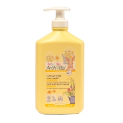 Delikatny bio płyn do kąpieli i szampon 2w1, BEZ ŁEZ, z organicznym rumiankiem i proteinami ryżu, Baby Anthyllis, 500 ml