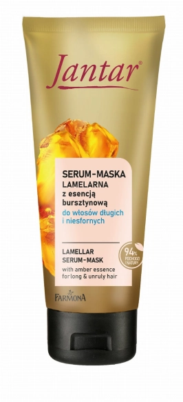 JANTAR Serum-maska lamelarna z esencją bursztynową do włosów długich i niesfornych 100 ml