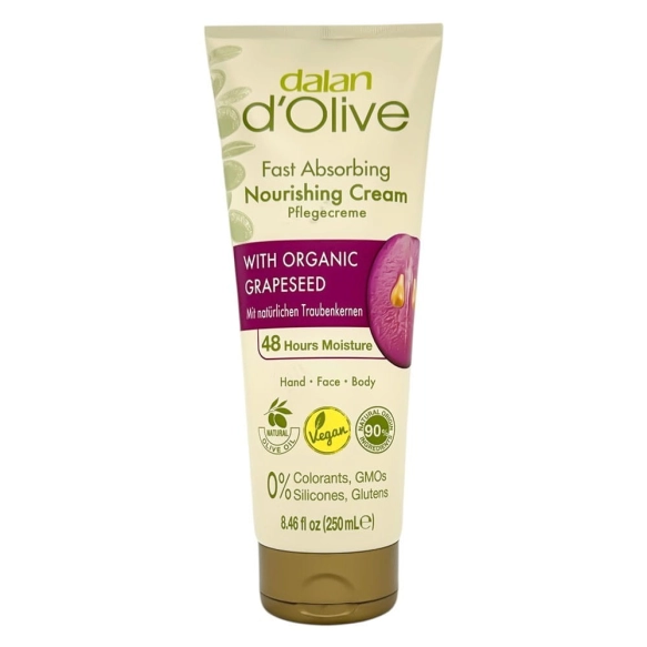 DALAN d`Olive Krem do rąk twarzy i ciała z Pestek winogron 250 ml