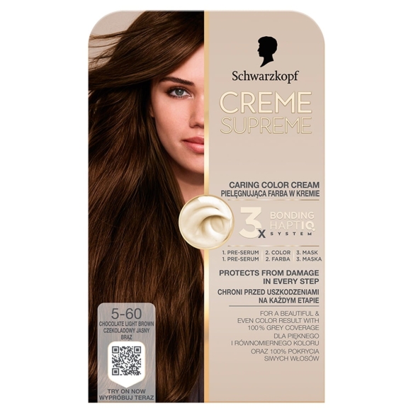SCHWARZKOPF Creme Supreme Farba do włosów odcień 5-60 Chocolate Brown
