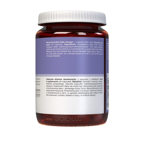 Chasteberry Vitex (Niepokalanek pospolity) 500 mg Vitaler’s, 60 kapsułek