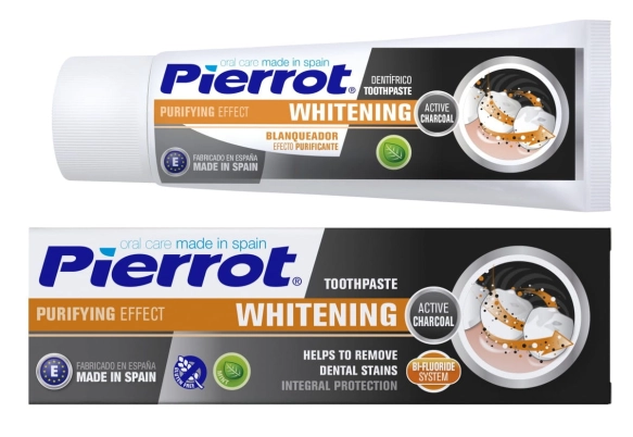 PIERROT Pasta do zębów Whitening Charcoal (czarna) 75 ml