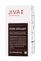 JIVA AYURVEDA Pure Shilajit Mumio Suplement diety wspomagający regenerację oraz równowagę psychofizyczną Kapsułki 60 szt.