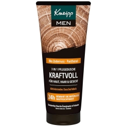 Męski Żel pod prysznic i szampon 3w1 Orzech Cedrowy i Dąb, Kneipp Kraftvoll, 200ml 