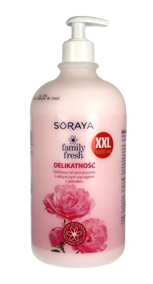SORAYA Żele pod prysznic Family Fresh DELIKATNOŚĆ z pompką 1000ml