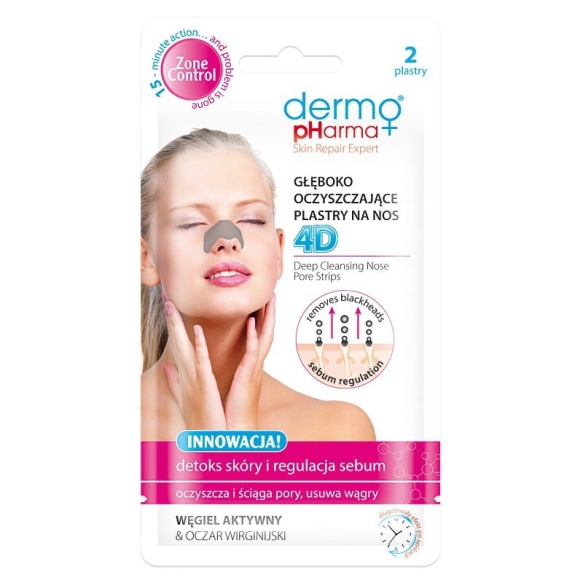 DERMO PHARMA Głęboko oczyszczające plastry na nos - 1op.-2 sztuki