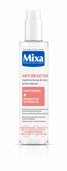 MIXA Anti Reaction Łagodna Emulsja do mycia twarzy i oczu do skóry reaktywnej 150 ml