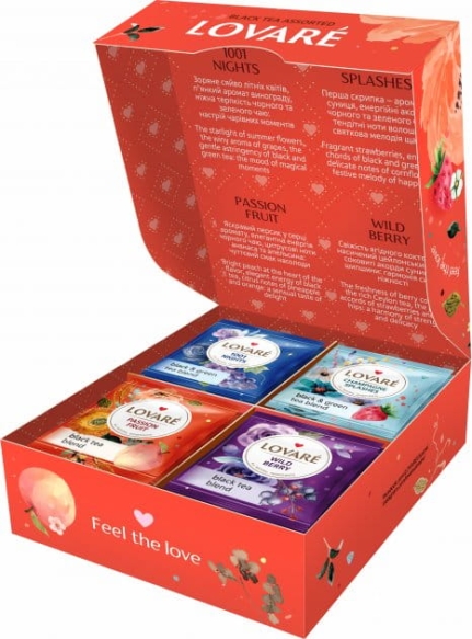 Herbata Czarna Lovare Assorted, 4 rodzaje po 8 szt.
