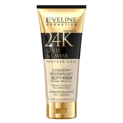 24k Gold & Caviar Hand and Nail Regenerating Cream, Eveline, 100 ml