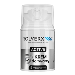 Krem do twarzy dla mężczyzn, SOLVERX ACTIVE, 50 ml