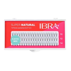 IBRA Kępki rzęs SUPER NATURAL 0.07-C-MIX(8,10 i 12mm)  1op.