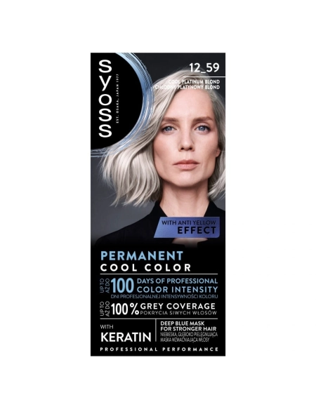 SYOSS Permanent Cool Farba do włosów 12-59 Chłodny platynowy blond