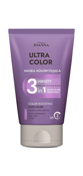 JOANNA Ultra Color Maska koloryzująca do włosów 3-minutowa Popielate odcienie blond 100 g